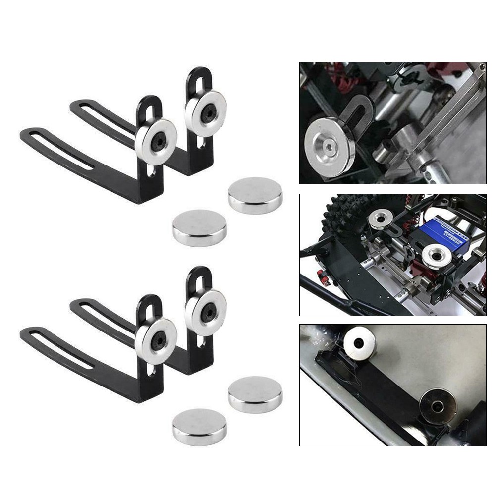 4pcs Body Shell Mount Magnet Bracket for 1:10 RC Axial SCX10 RC4WD D90 Crawler 
