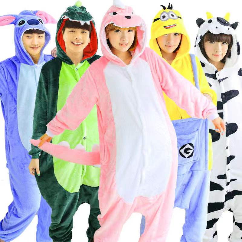 Purpose Have Kigurumi Dinosaur Cartoon Animal Cosplay Costume Flannel Pajamas Women Men Sleepwear Onesies Homewear Ni... - Image 4