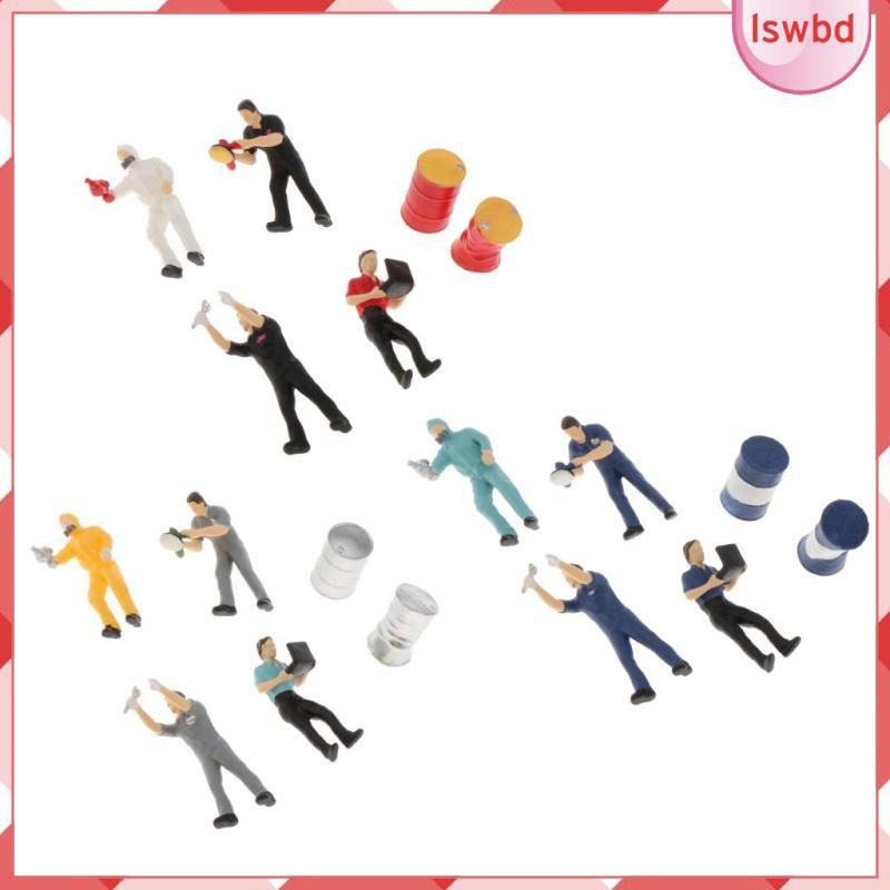 1/64 People Action Figures, Plastic Hand Painted Miniature Farmer