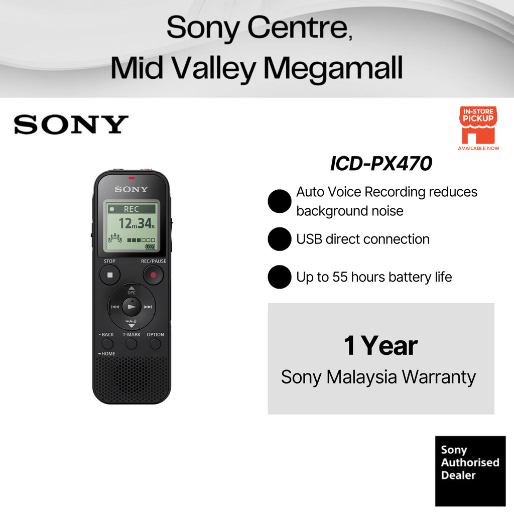 Sony Digital Voice Recorder with BuiltIn USB (4GB Internal Memory