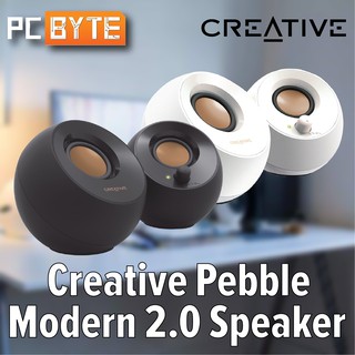 creative labs pebble modern 2.0 usb desktop speakers