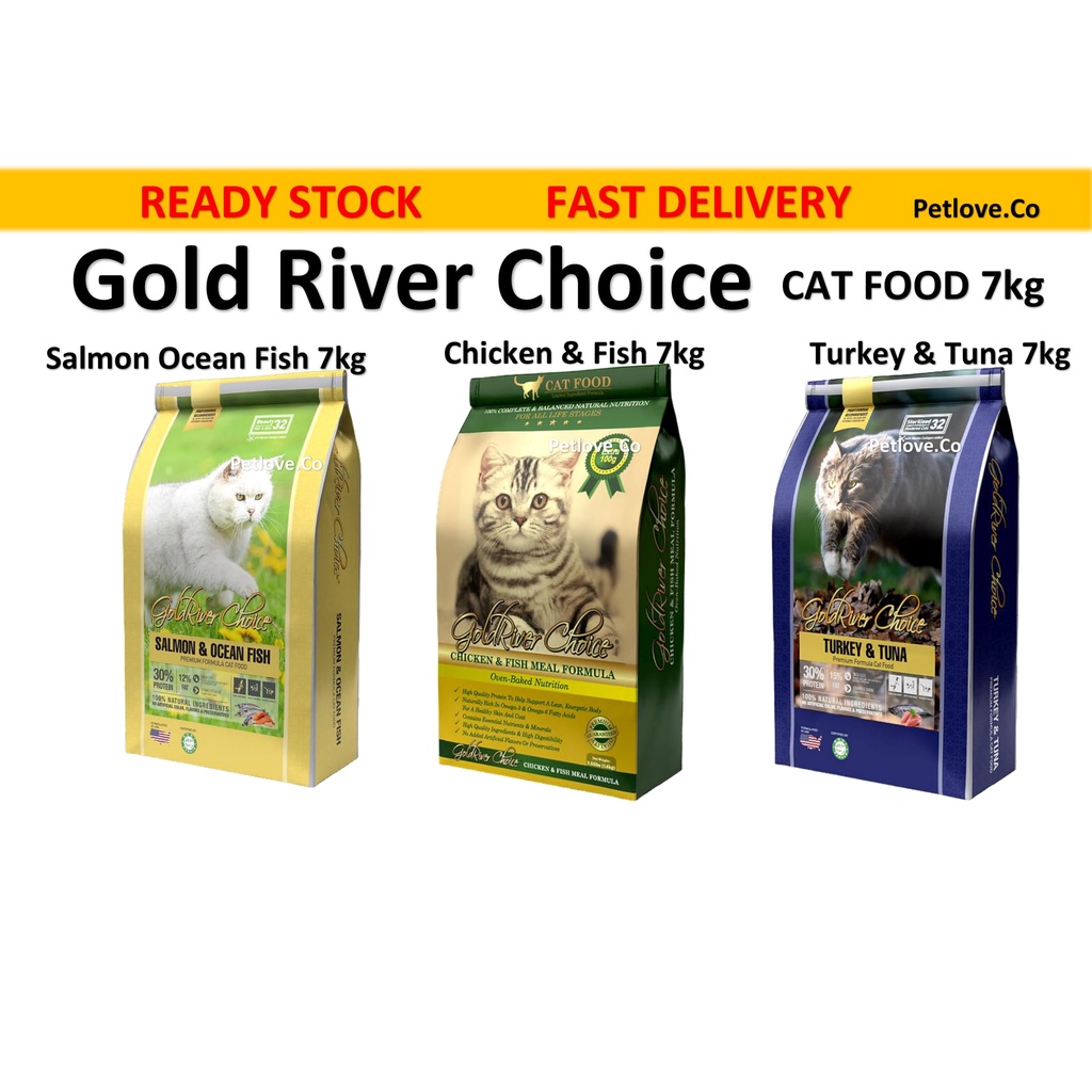 Gold River Choice Cat Food (7kg) Makanan Kucing Salmon Ocean Fish