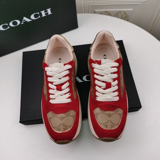 coach red sneakers
