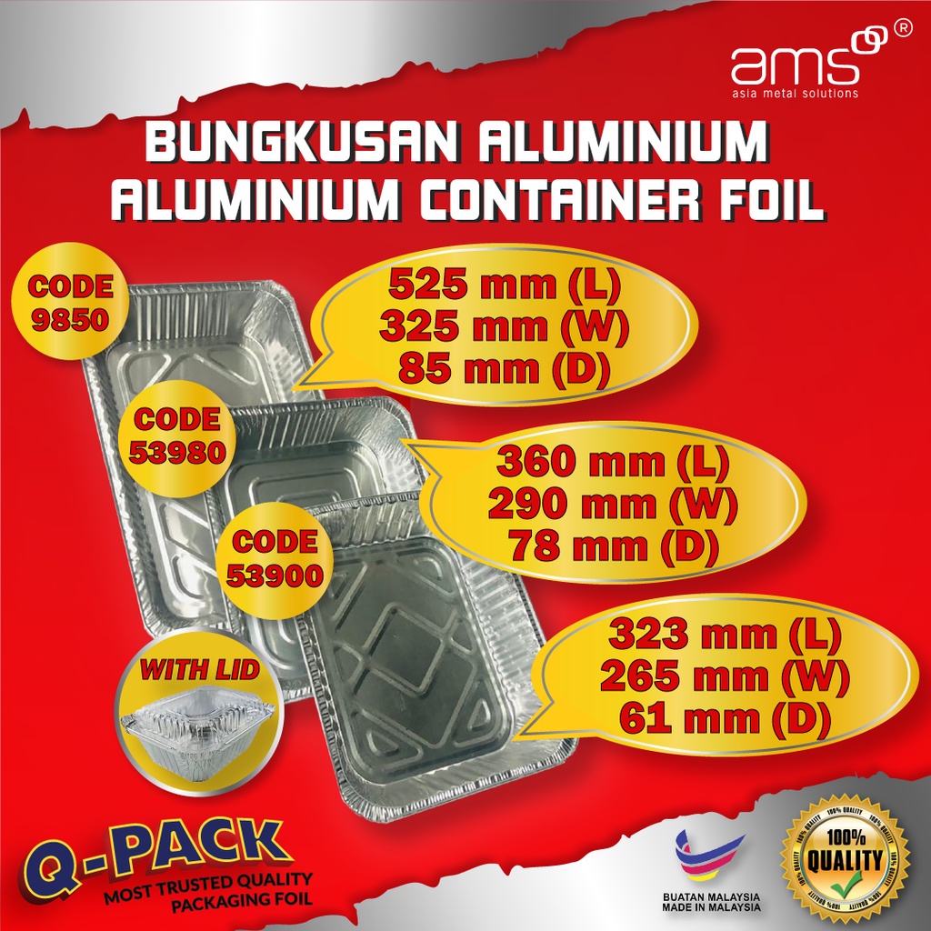 RNP Aluminium Container Foil / Aluminuim Foil Tray / Foil Tray / Food Tray / Buffet / Catering