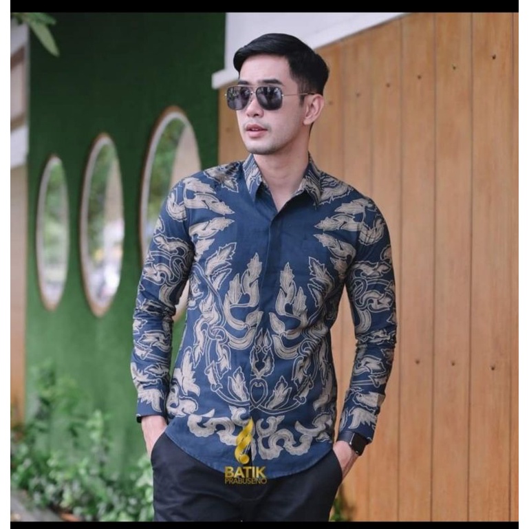 KEMEJA Prabuyasa QUALITY LONG SLEEVED batik SHIRT FULL FURING / modern long sleeve men's batik shirt / men's work batik Hem / fine men's batik clothing