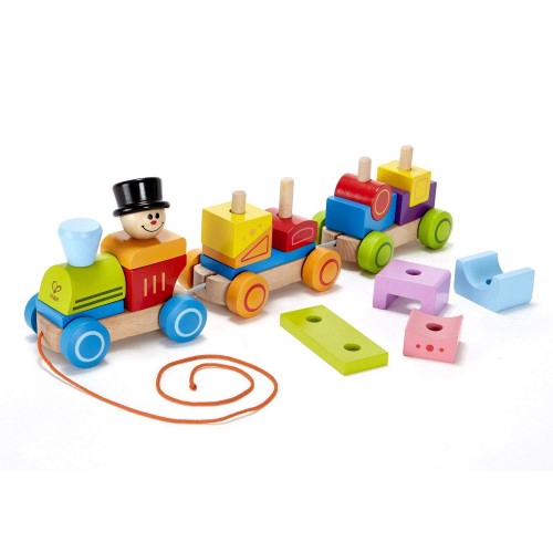 hape wooden train