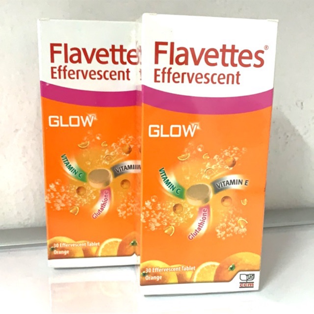 Flavettes Effervescent GLOW 30 tab Orange flavour expire ...