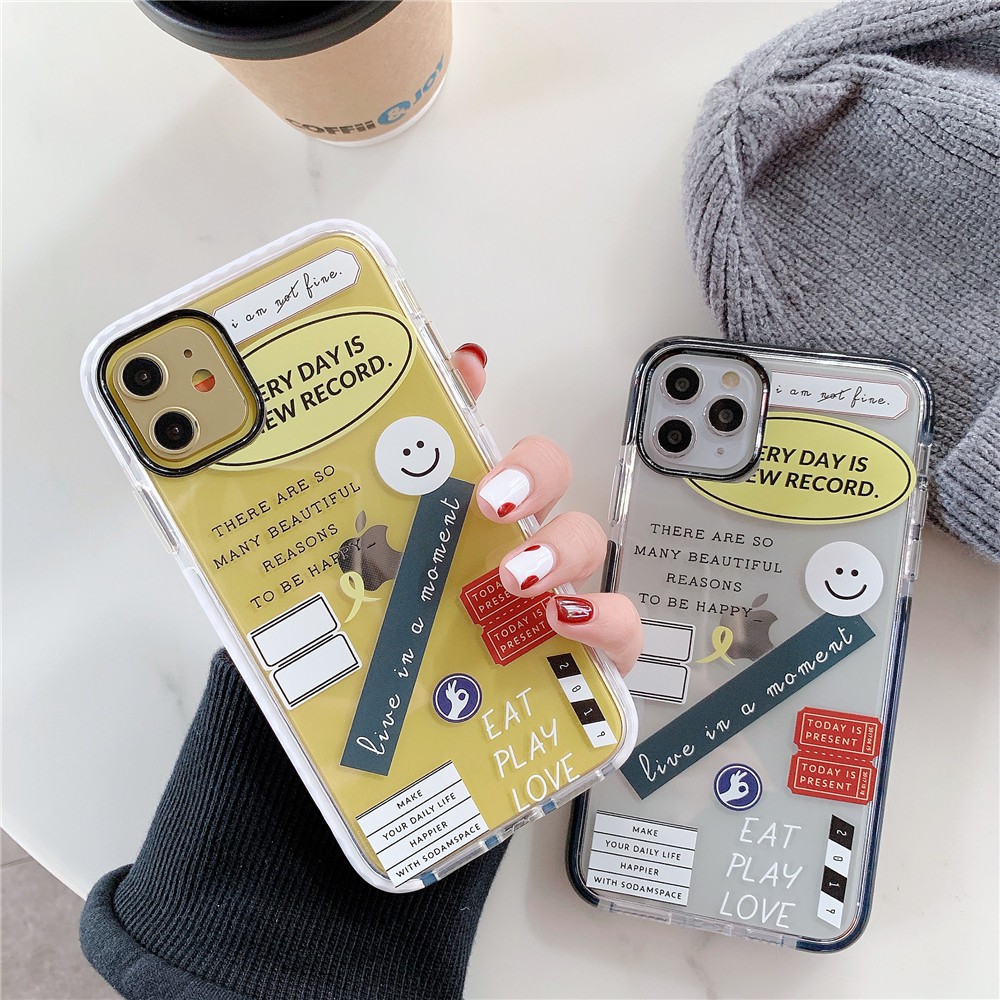 Iphone11pro Max 11 7 7plus 8 8plus X Xsmax Xr Smiley Eat Play Love Life Soft Cover Silicone Case Shopee Malaysia