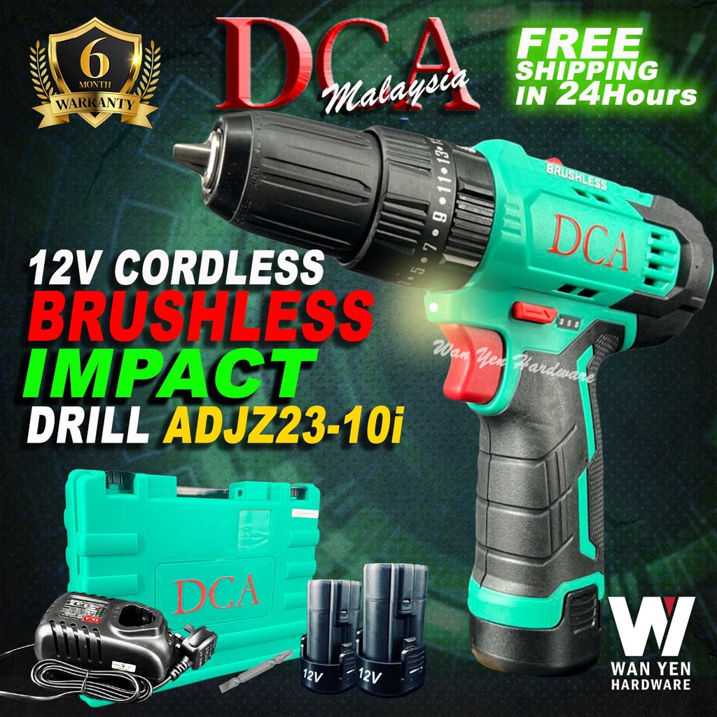 DCA ADJZ2310i CORDLESS IMPACT DRILL / DCA CORDLESS SCREWDRIVER / BATTERY DRILL C/W BUBBLE WRAP