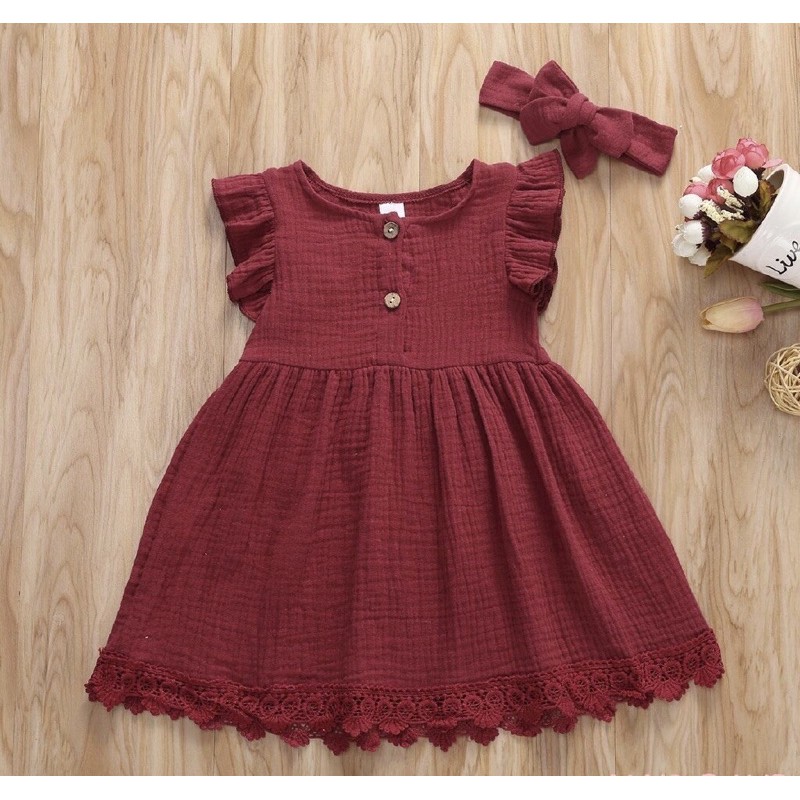 ??kids girl pretty dress- Dress + Headband ??