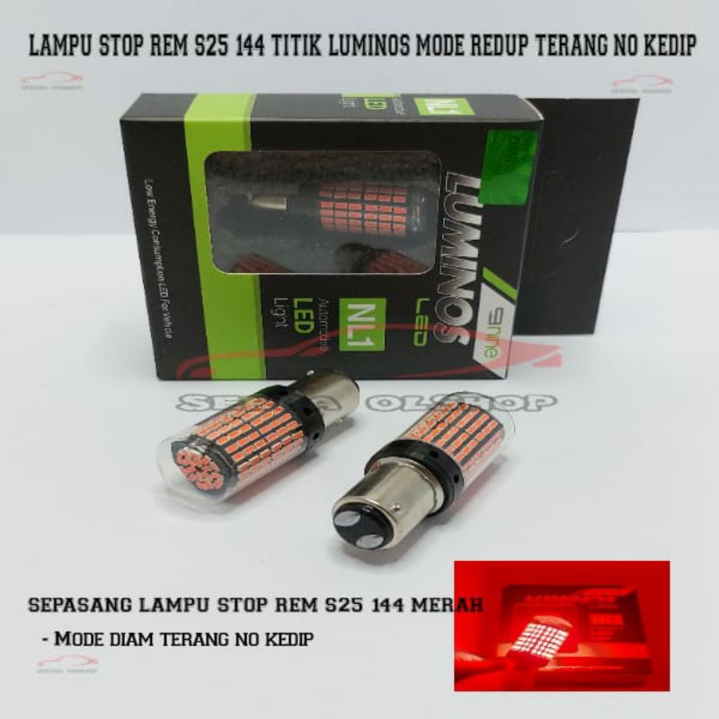 MERAH S25 144 Red STOP Brake Lights SUPER Light MODE REDUP Light NO