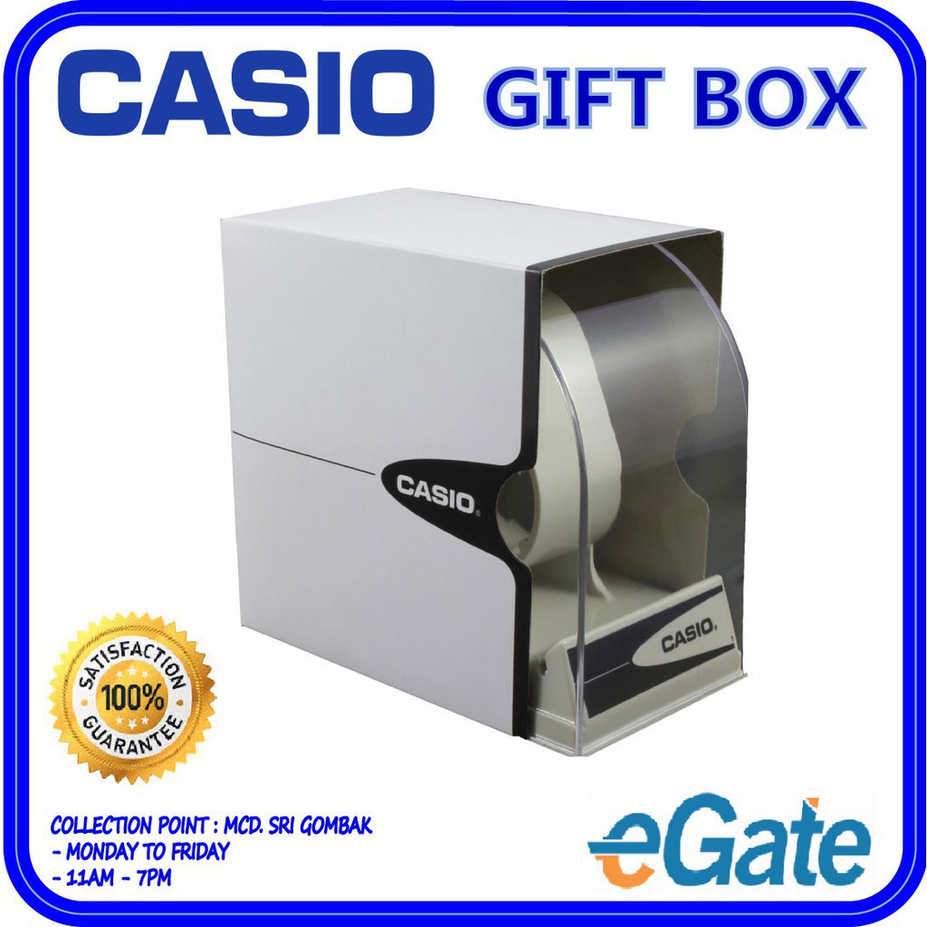 Hot Casio Premium Gift Box Come With Stand Watch Classic White Design Stand Holder Shopee Malaysia