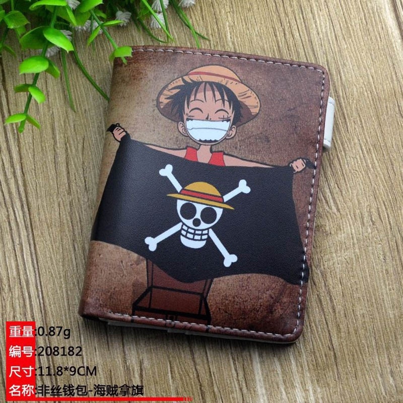 Anime ONE PIECE Synthetic Leather Wallet Monkey D Luffy Card Holder