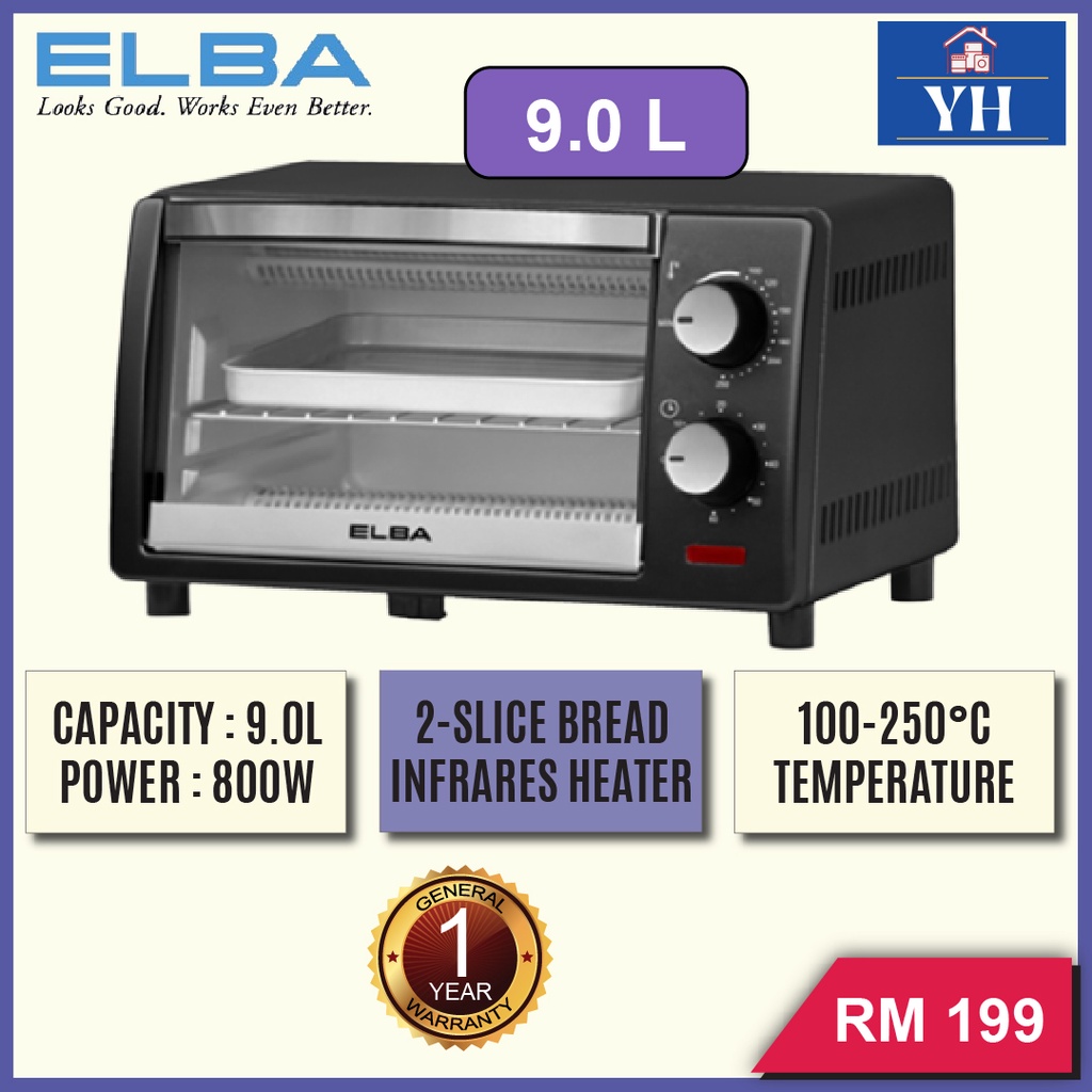 ELBA 9L 800W Infrared Heaters Oven Toaster EOTD0989(BK) EOTD0989