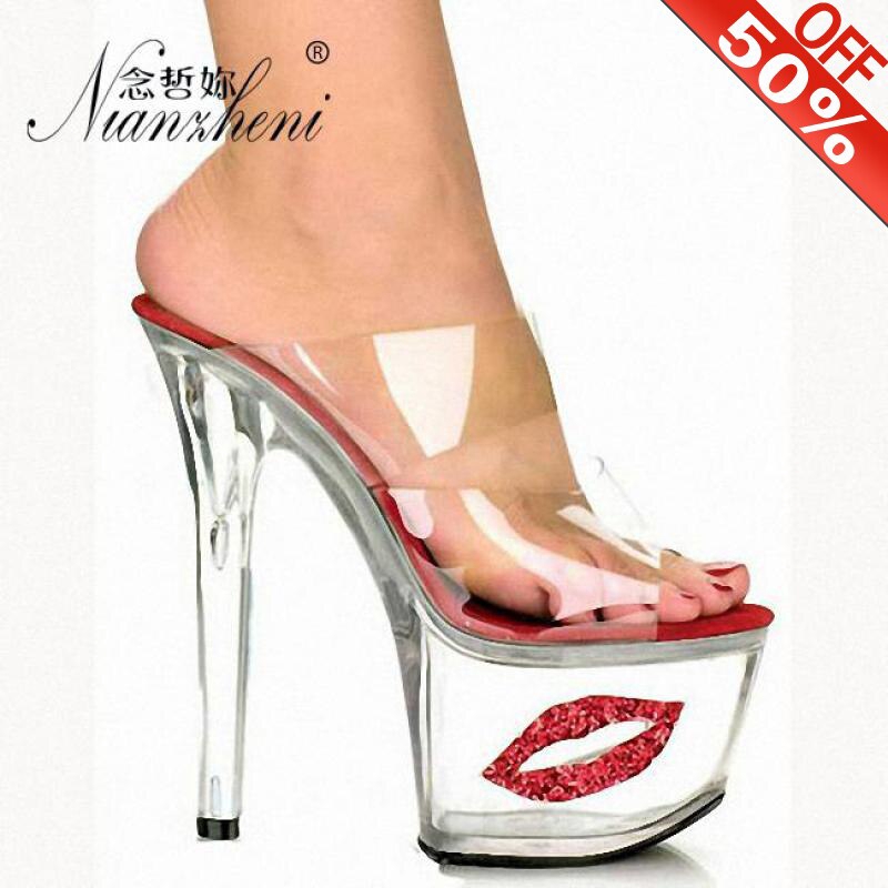 clear plus size heels