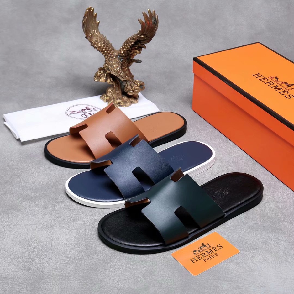 hermes male slippers