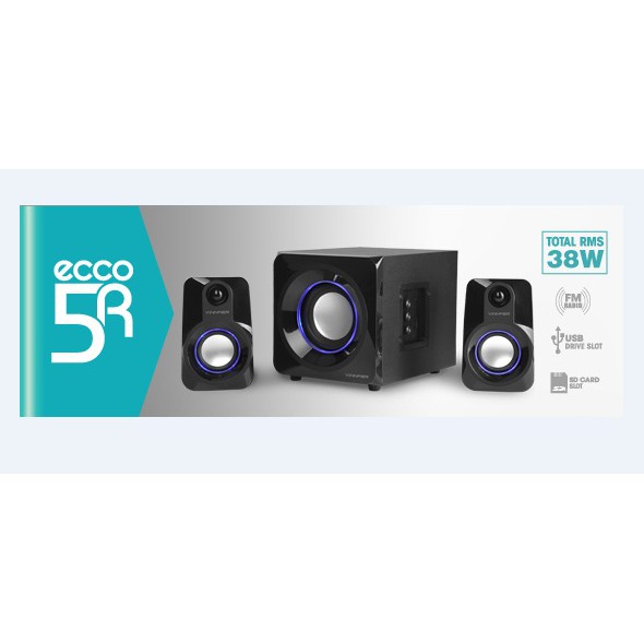 ecco speakers with built in amp
