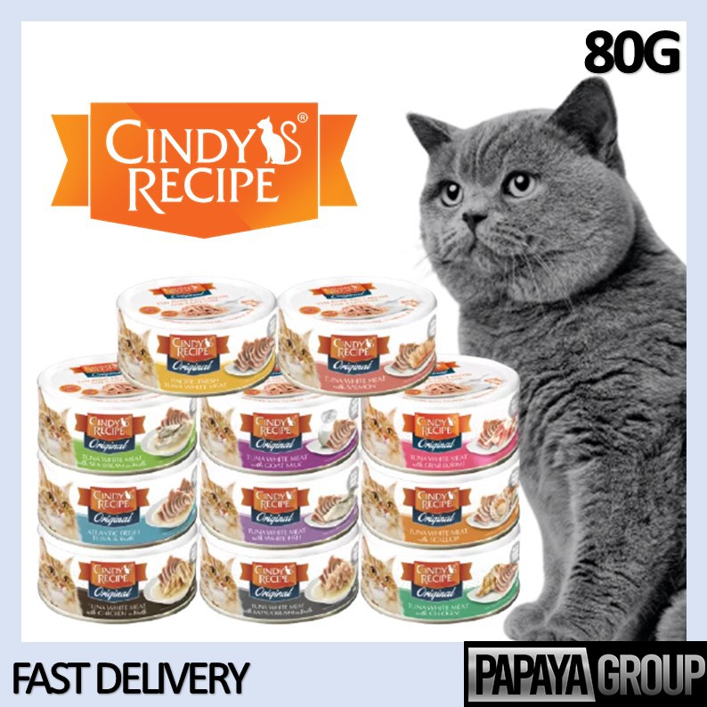Cindy’s Recipe Original Cat Can Wet Food 80g (Cindy Recipe.. Cat