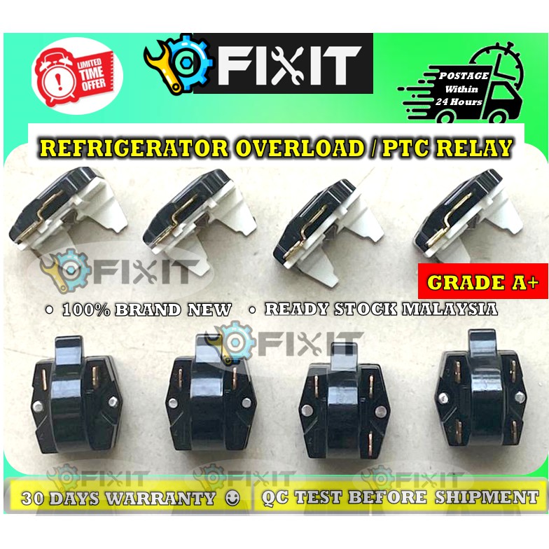 (GRADE A) REFRIGERATOR OVERLOAD / PTC RELAY Refrigerator OVERLOAD PETI