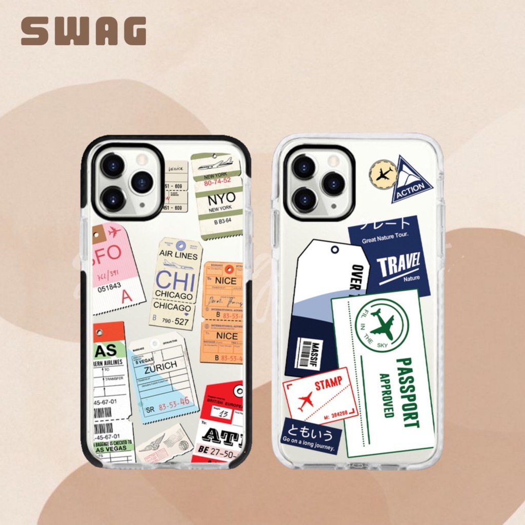 Flight Tickets IMD Case Compatible for iPhone 15 Pro Max 14 Pro Max 13 Pro Max 12 Pro Max 11 Pro Max Xs Max