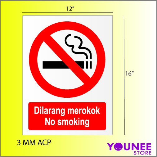 PROHIBITION SIGN NO SMOKING SIGN / DILARANG MEROKOK | Shopee Malaysia