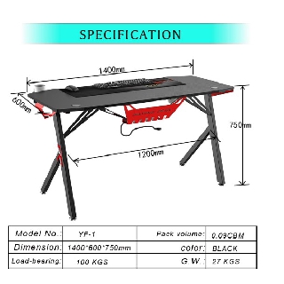 2020 New Design Big Size Desktop Gaming Desk Racing Desk ... on {keyword}