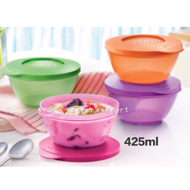 Tupperware Click Bowl Bowls 425ml (Pink / Green / Purple / Orange)