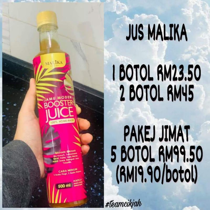 Jus Kunyit Malika Untuk Kesihatan Dalaman Luaran Shopee Malaysia