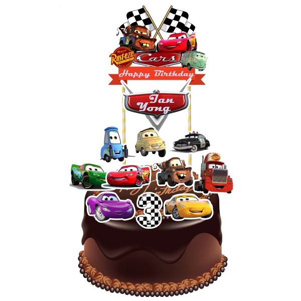 Lightning McQueen Disney Pixar Cars Cake Topper DIY | Shopee Malaysia