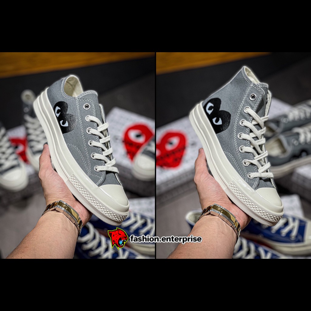 grey converse cdg