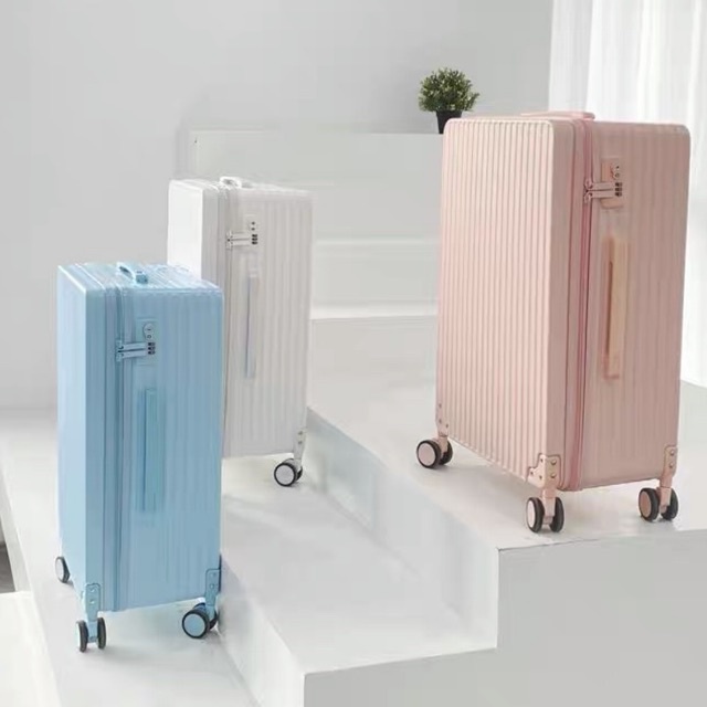 【Ready Stcok】-  20/24/28- Fully Poly-carbonate Hard Case Luggage Bags TSA Lock Travel Bagasi.