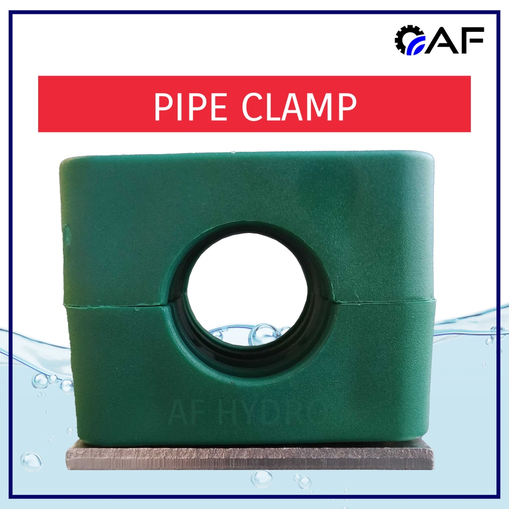 Standard Polypropylene (PP) Pipe Clamp 6MM to 42.3MM, Base Plate & Cap