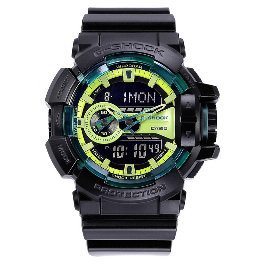 g shock ga 100 black green