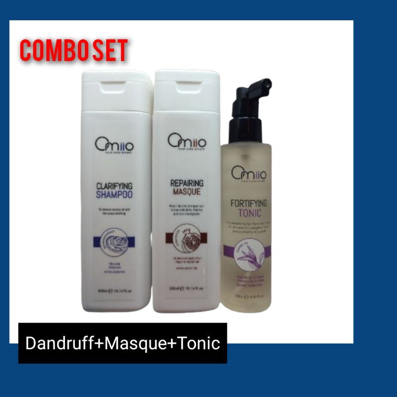 Omiio Combo Set (Clarifying Shampoo+Repairing Masque+Tonic)