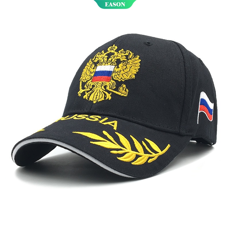 Sanrios Anime KawaiiInsins Export Russia Logo Baseball Cap Men and Women Gold Embroidered Peaked Cap National Flag Outdoor Patriotic Casual Hat