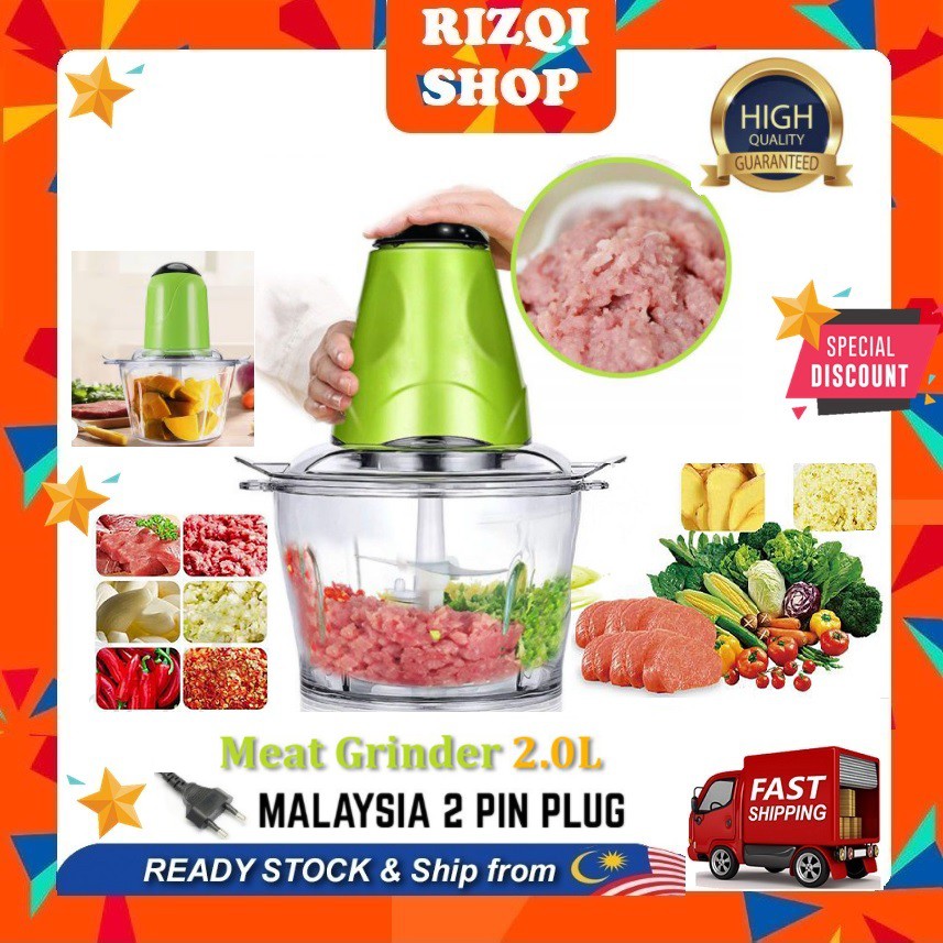 Meat Grinder Pengisar Daging Blender Electric Household Meat Slicer Mixing Food Processor Kitchen Mincer Vege Chopper Shopee Malaysia