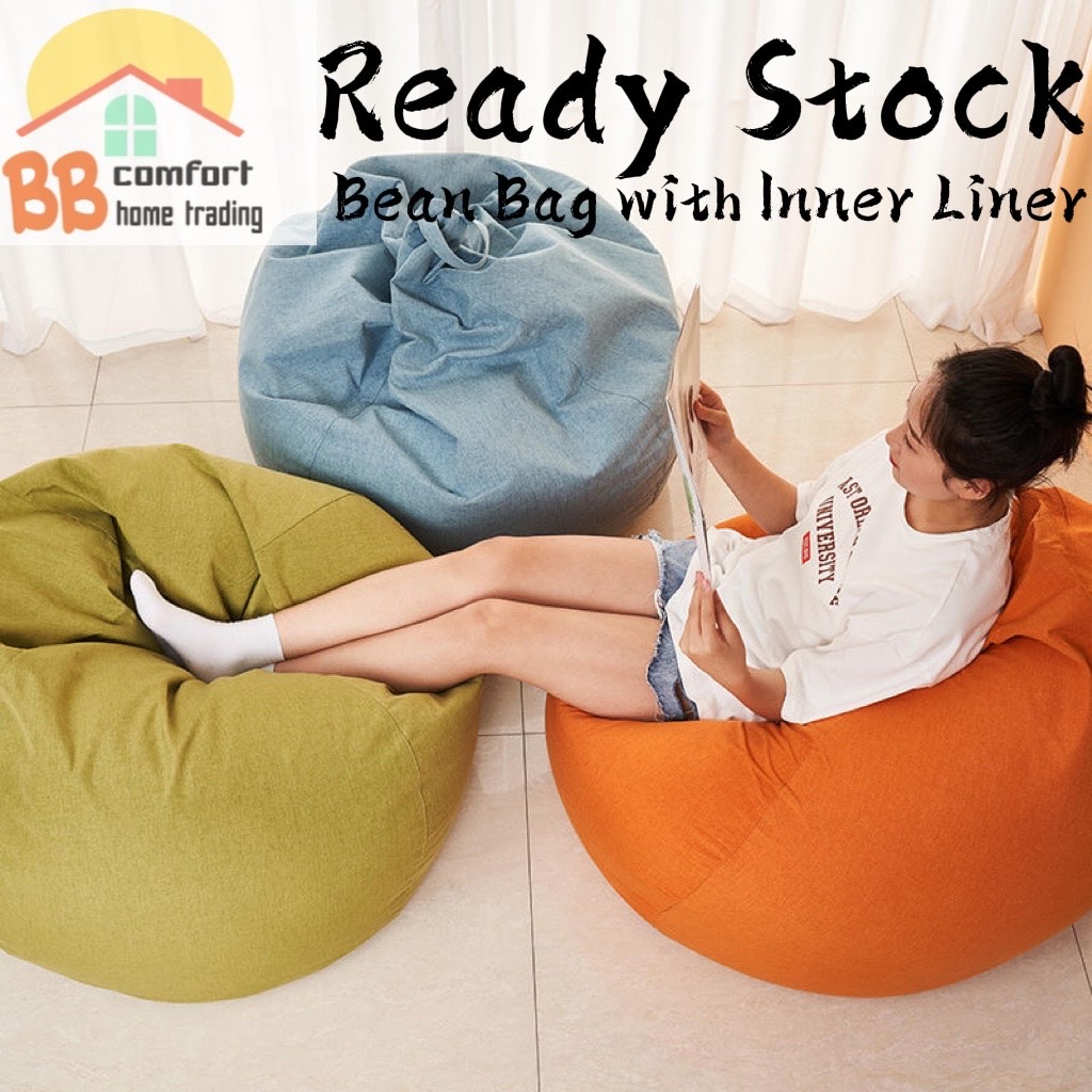 No Filler GeKLok Bean Bag Chair Liner Lazy Sofa Inner Zipper Closure Bean Chair Bean Bag Inner Washable Stocking Inner Liner for Bean Bag 