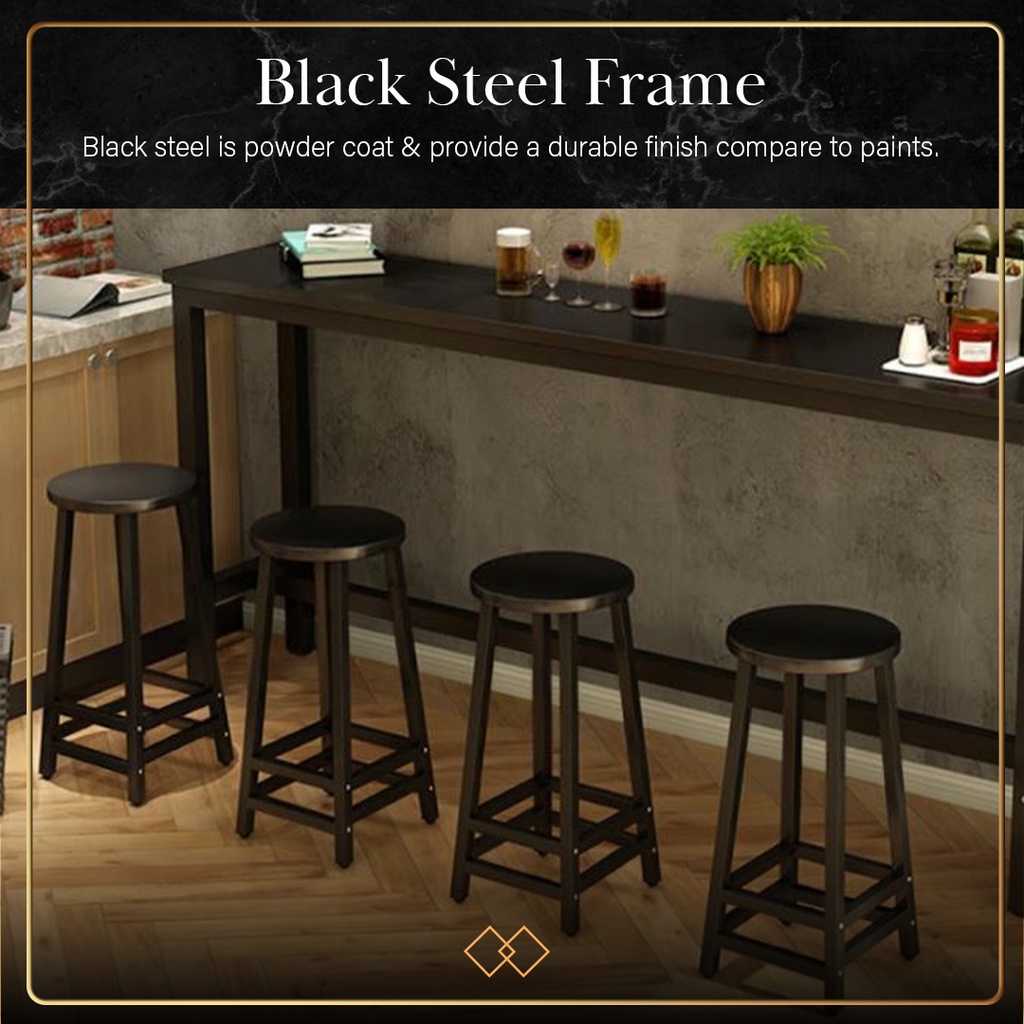 FINSSO: CIEL Bar Stool High Foot Round Stool