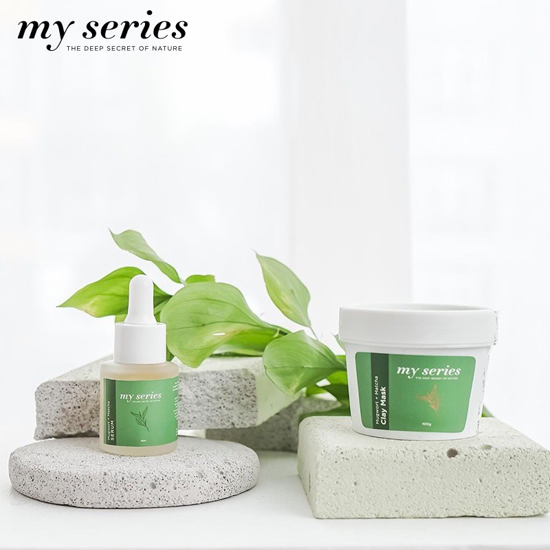 Ailin MY SERIES CLAY MASK | Serum | My SERIES MUGWORT MATCHA DUO Package
