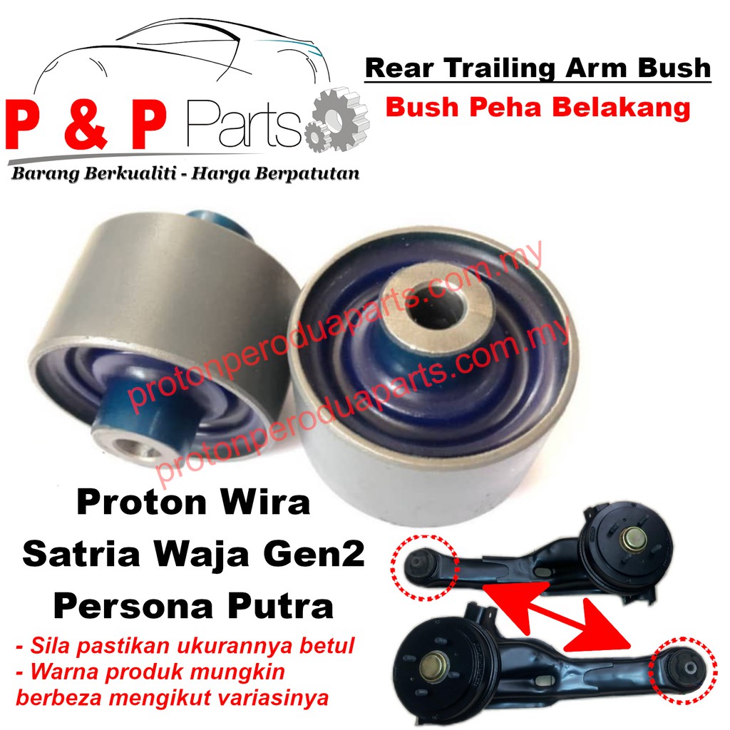 Rear Axle Trailing Knucker Bush For Proton Wira Waja Gen 2 Persona Satria Putra Rubber Silicone