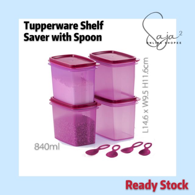 Tupperware Keeper Shelf Saver With Spoon Ml Shopee Malaysia