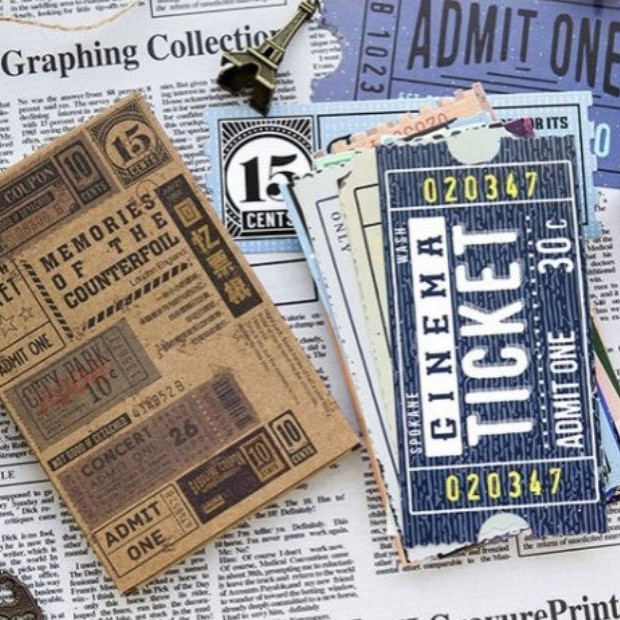 Memories of the Counterfoil Vintage Retro Cinema Bus Ticket Postcards Collection Set Post Card