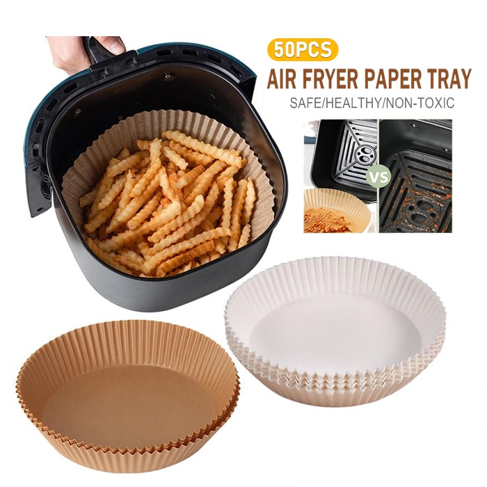 Air Fryer Disposable Paper Liner,50pcs Air Fryer Liners Round NonStick