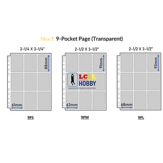 Meet 9 Pocket Transparent Pages With 2 1 2 X 3 1 2 Pockets 61 63 91 68 93 Shopee Malaysia