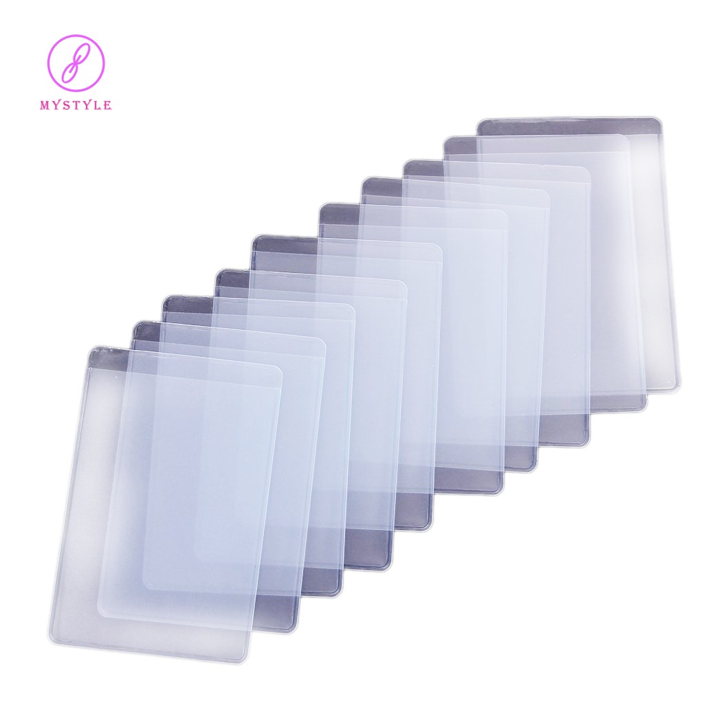 Dustproof 10x Soft Plastic Clear Credit Card Sleeves Holder Case Protectors 