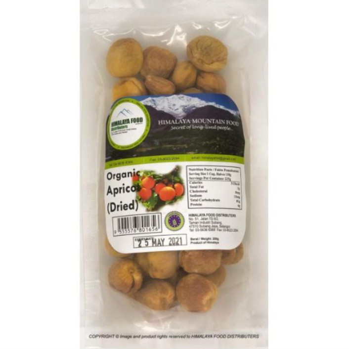 Expiry 9 Feb 2023 Himalaya Organic Dry Apricot [ Dried ] 200g Shopee