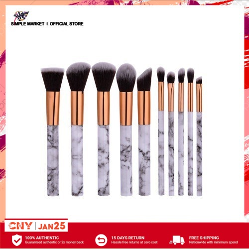 Malaysia Ready Stock Pcs Marble Makeup Brushes Set Shopee Malaysia