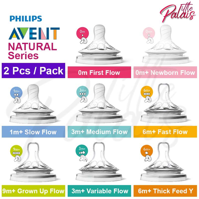 Philips Avent NATURAL Teat/ Nipple/ Puting [ 0m/ 0m+/ 1m+ /3m+/ 6m+/ 9m