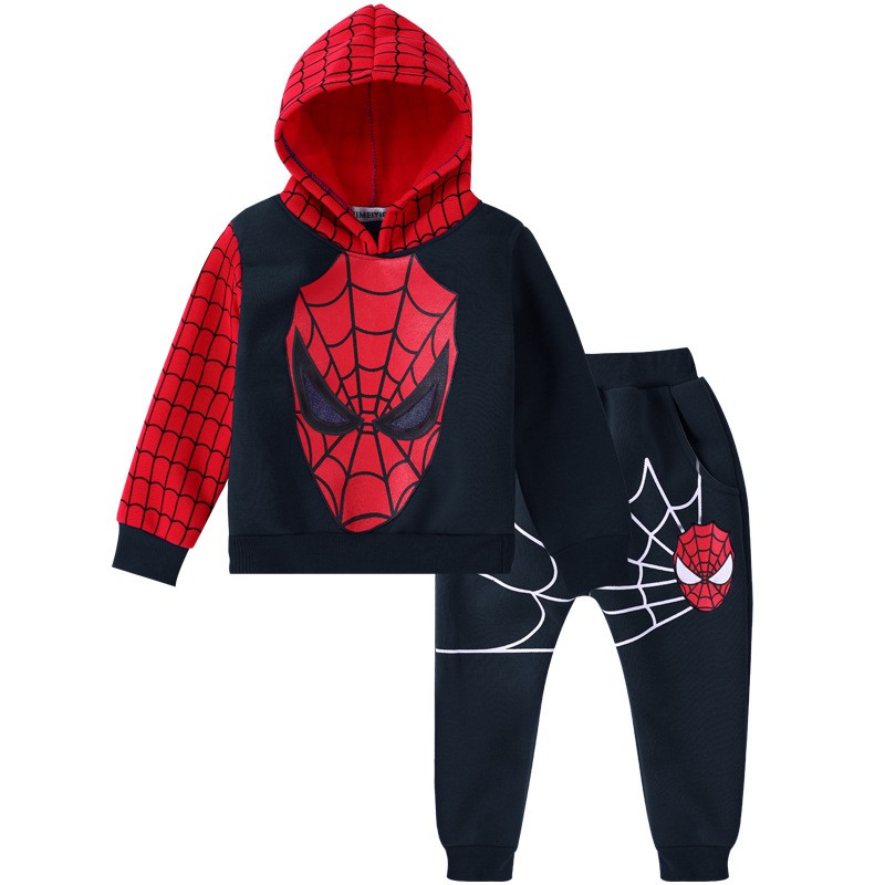 2PCS Kids Toddler Baby Boys Spiderman Suit Top+Pants Set Kids Clothes Outfits 