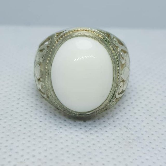 Cincin Batu Marjan Putih Asli Shopee Malaysia